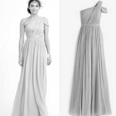 J. CREW Long Silk Chiffon Dress in Gray