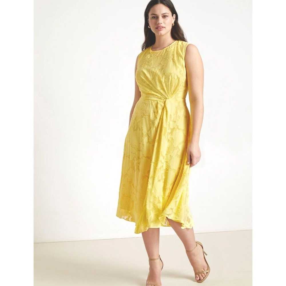 JASON WU X ELOQUII Jacquard Midi Dress Floral Fit… - image 12