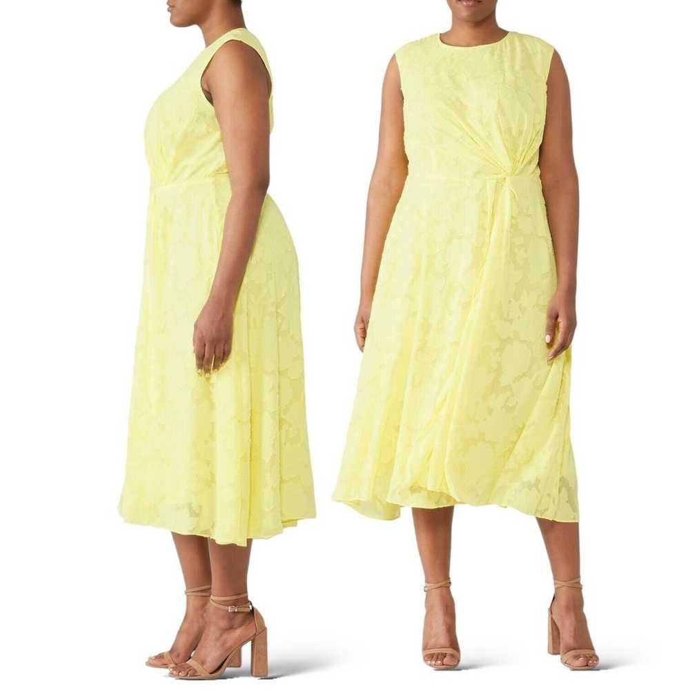 JASON WU X ELOQUII Jacquard Midi Dress Floral Fit… - image 2