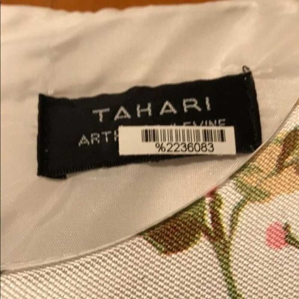 TAHARI/ASL WHITE & PINK SLEEVELESS FLORAL DRESS s… - image 10