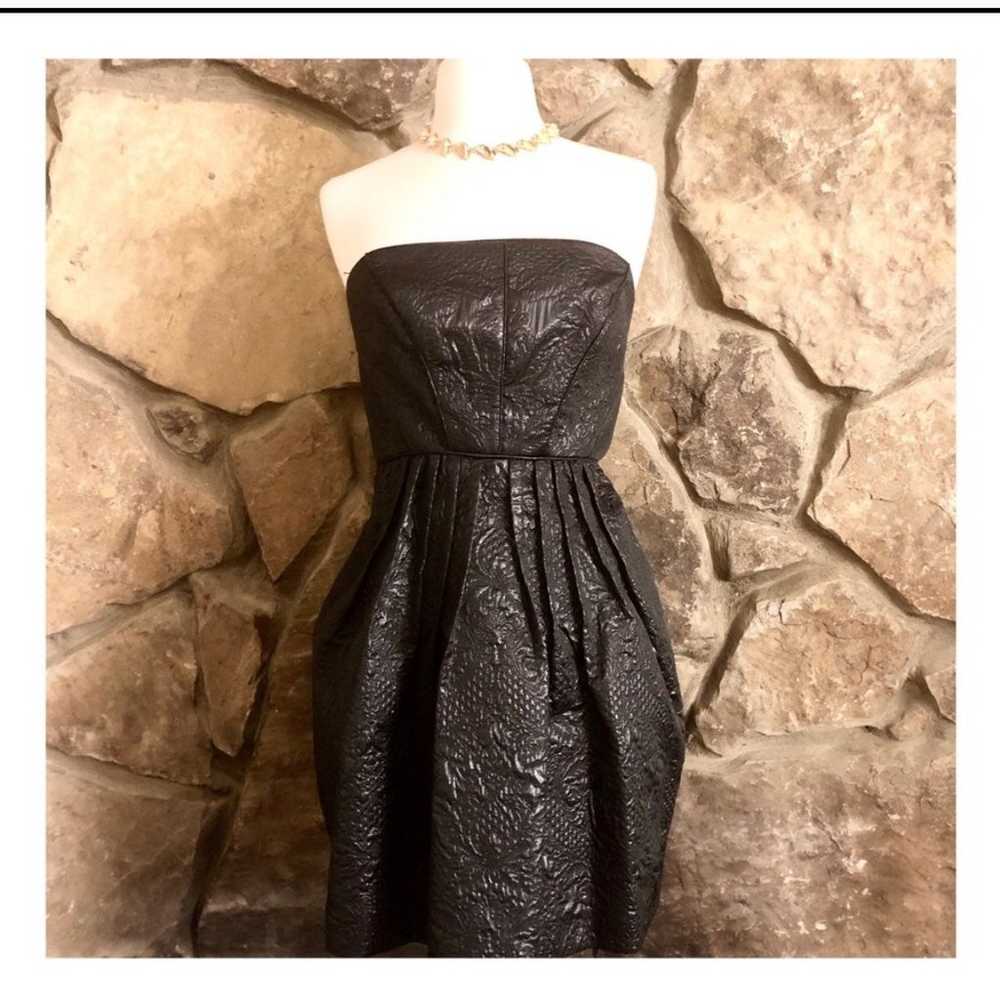 Tibi Black Brocade Party Dress, Small - image 1