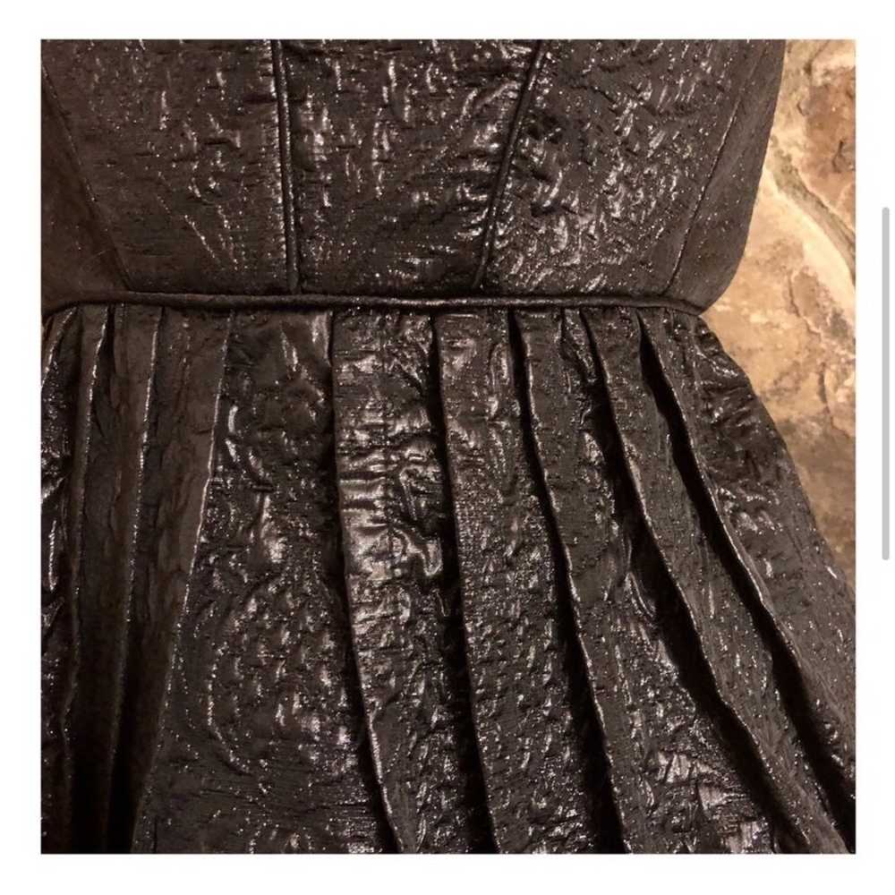 Tibi Black Brocade Party Dress, Small - image 3