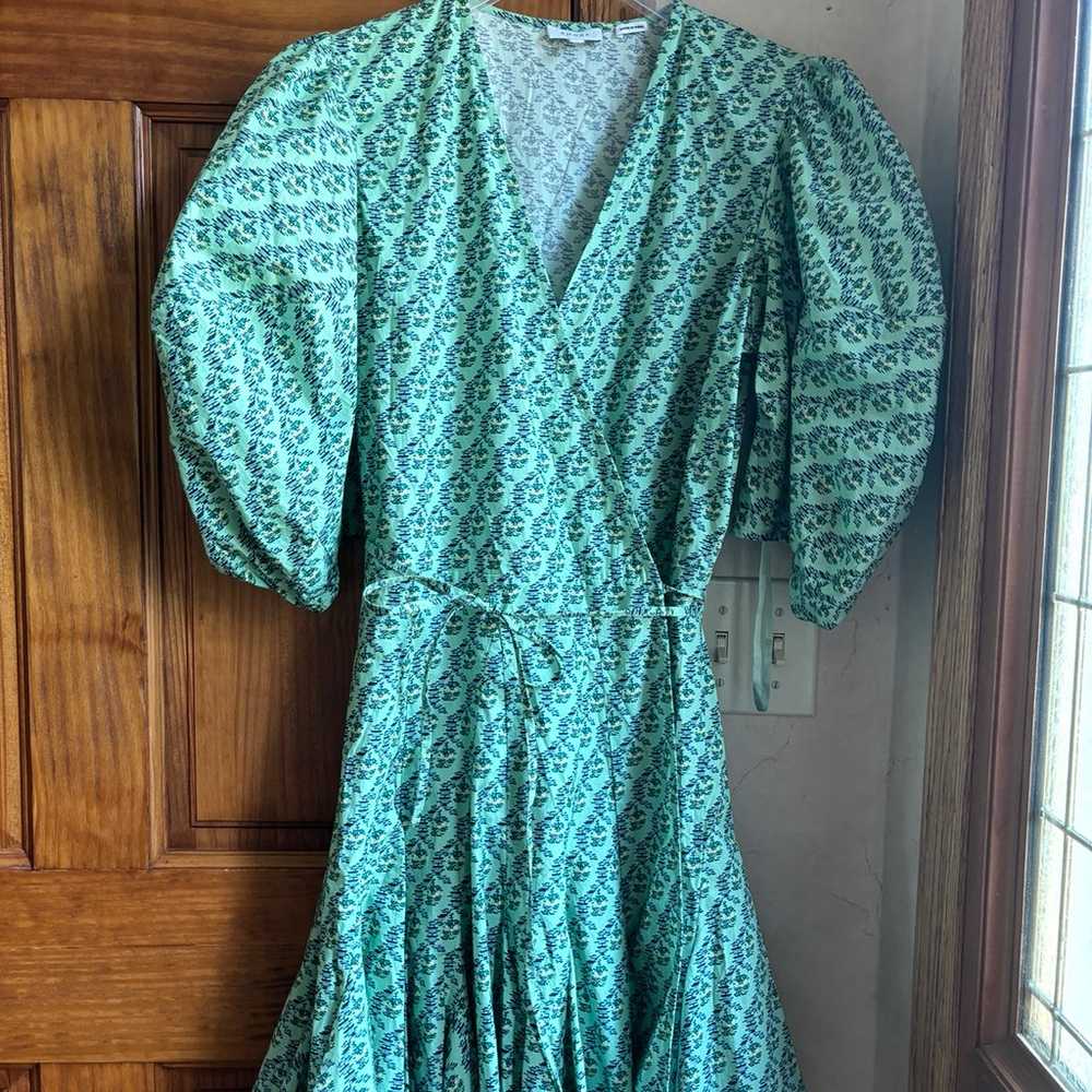 NWOT $450 Rhode Dress Claudine Mini Wrap Puff Sle… - image 3