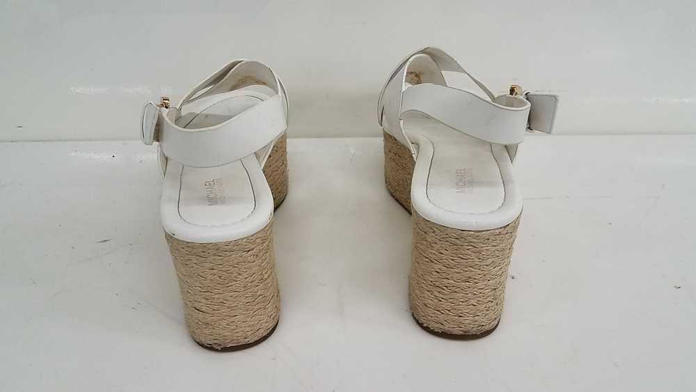 Michael Kors White Leather Platform Sandals Size … - image 4