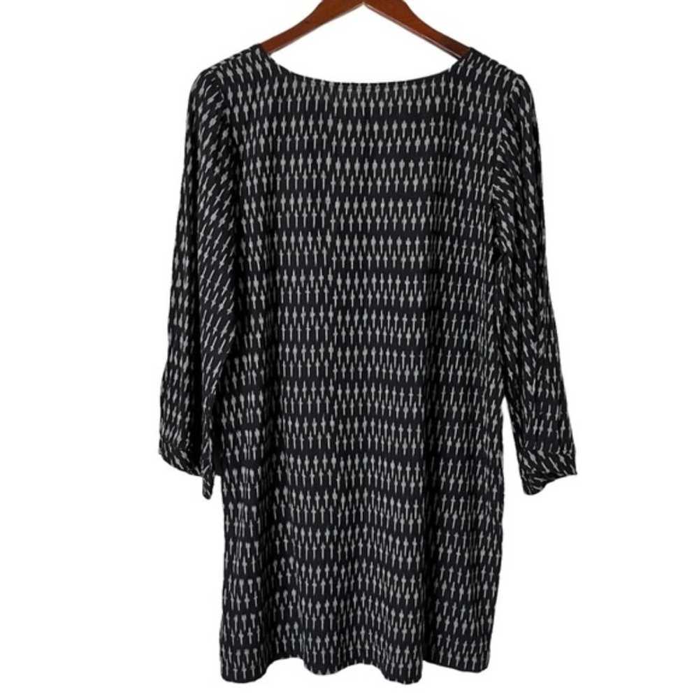 Matta Printed Mini Dress Lagenlook Black Size Lar… - image 7