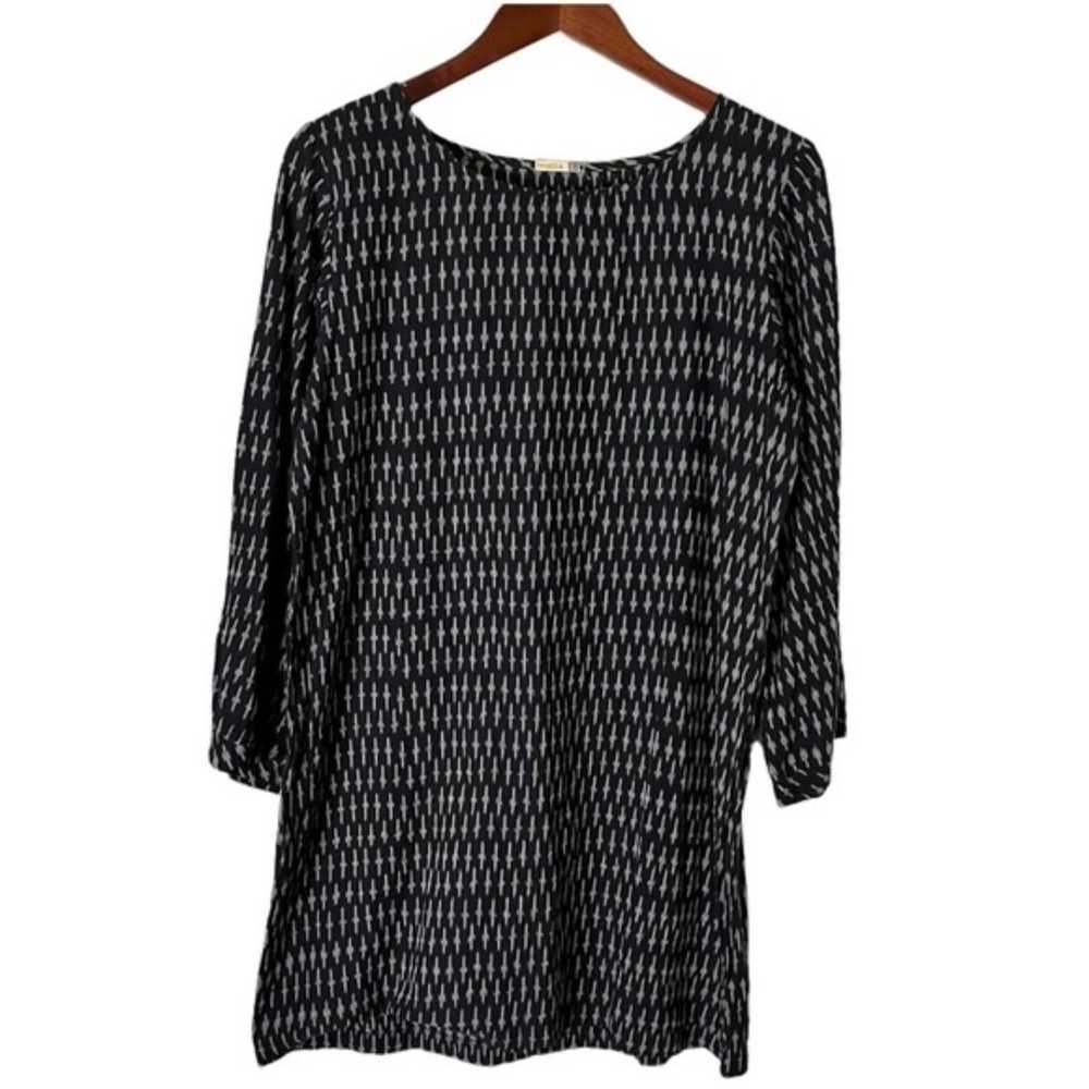 Matta Printed Mini Dress Lagenlook Black Size Lar… - image 9