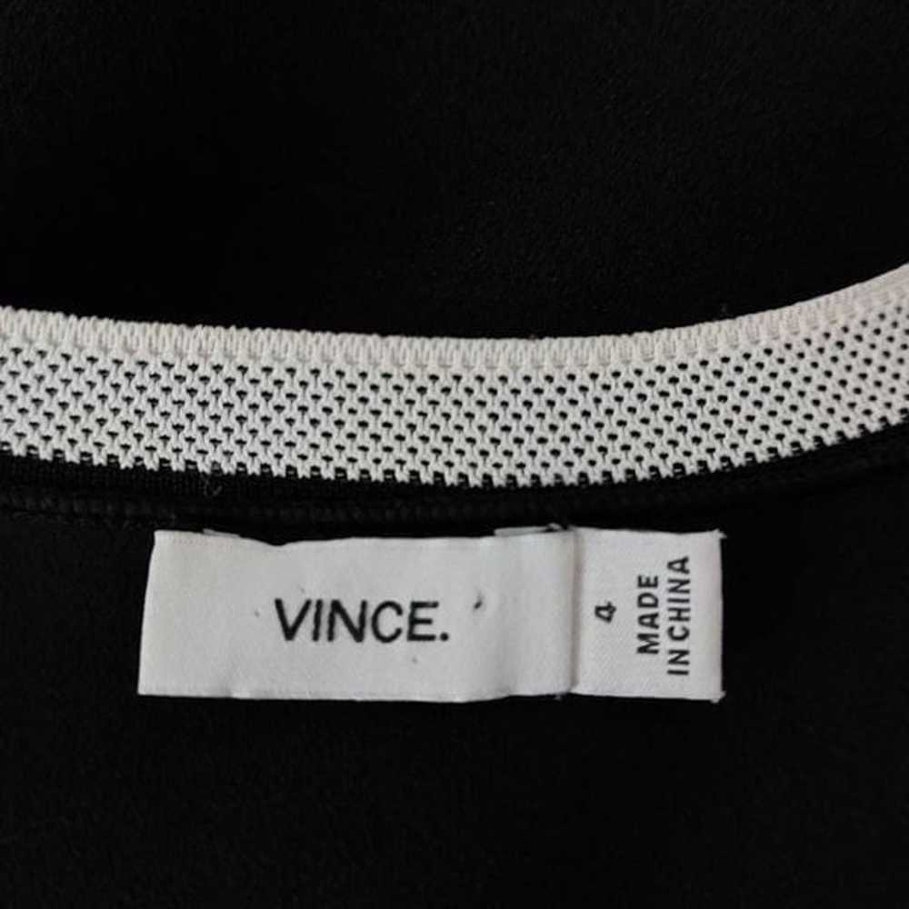 Vince Sleeveless V-Neck Shift Dress Black size 4 - image 2
