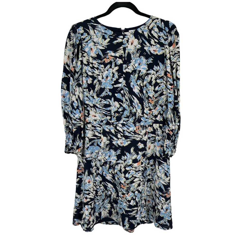 Reiss dress Annie floral print minidress blue siz… - image 1