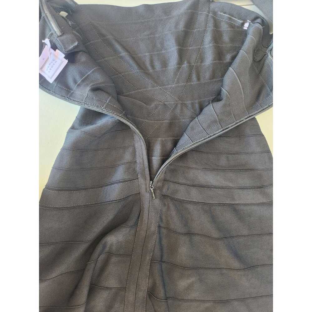 Herve Leger Makayla Black A-line Dress Size M 2A4… - image 11