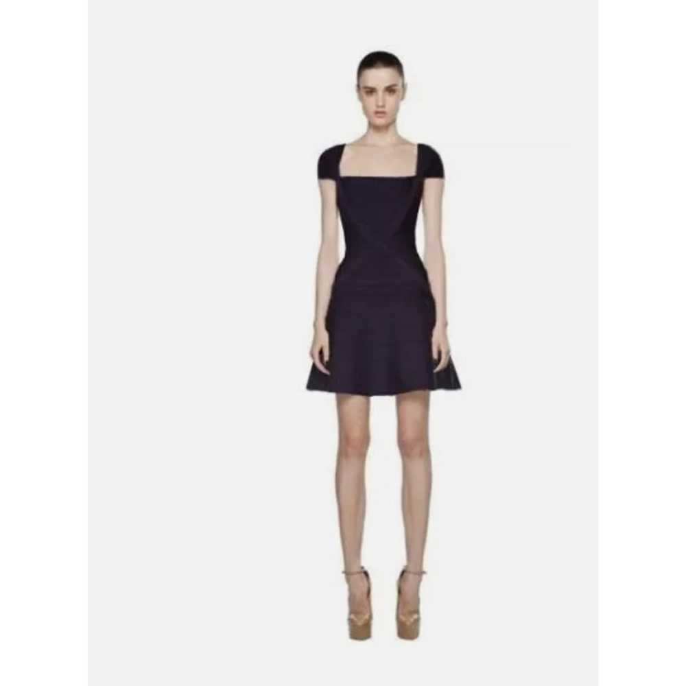 Herve Leger Makayla Black A-line Dress Size M 2A4… - image 1