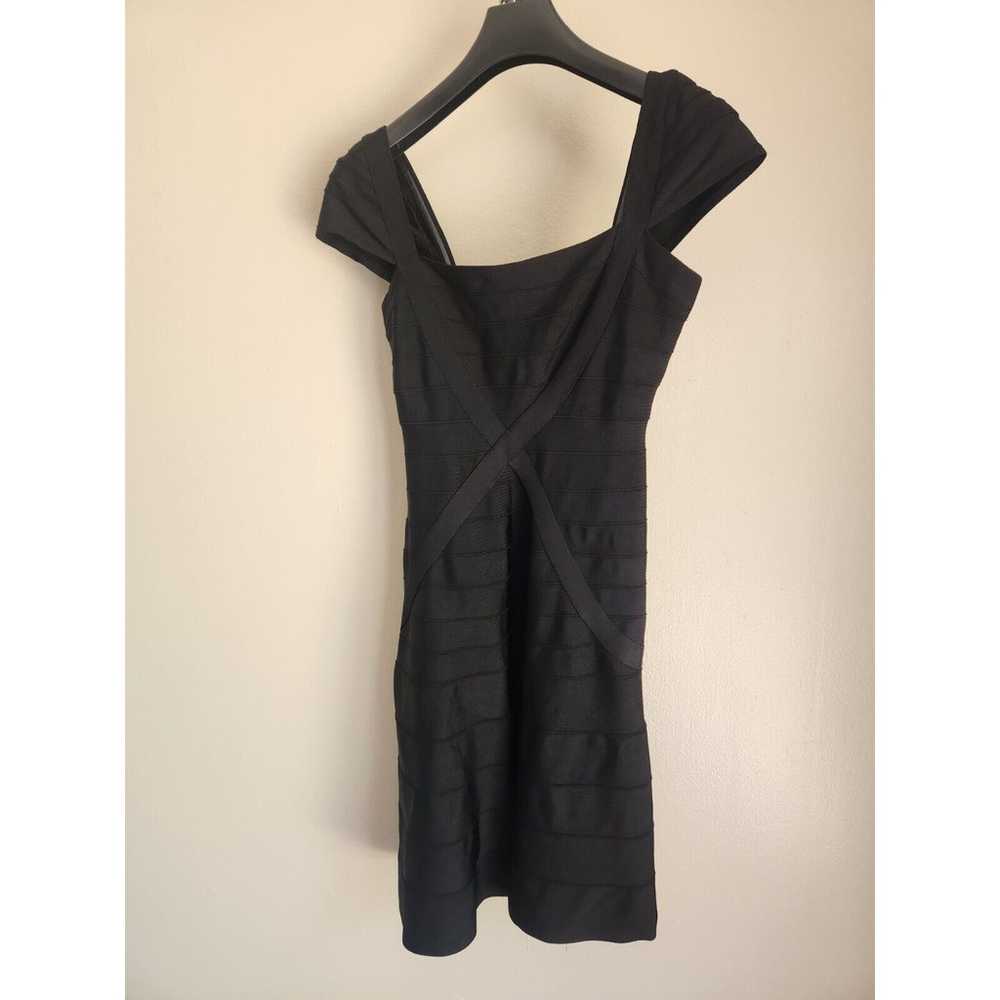 Herve Leger Makayla Black A-line Dress Size M 2A4… - image 3