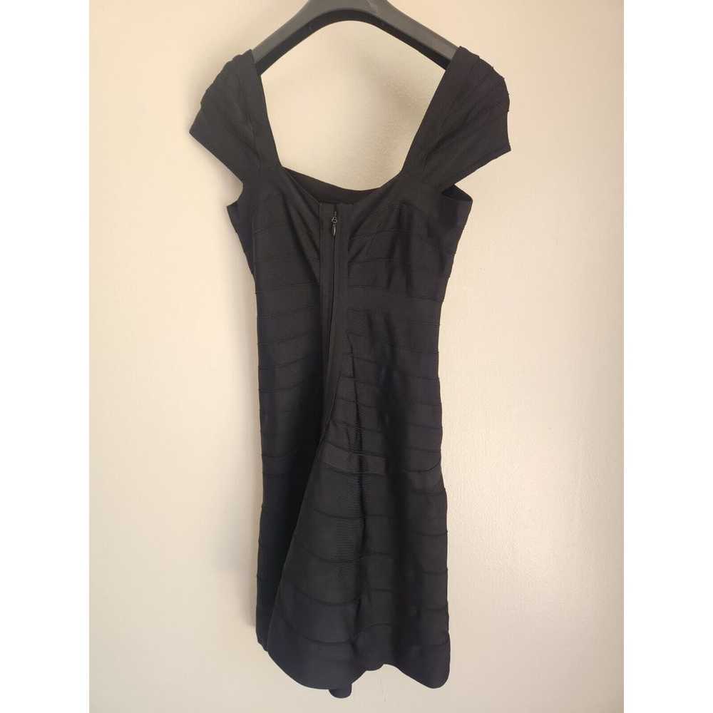 Herve Leger Makayla Black A-line Dress Size M 2A4… - image 4