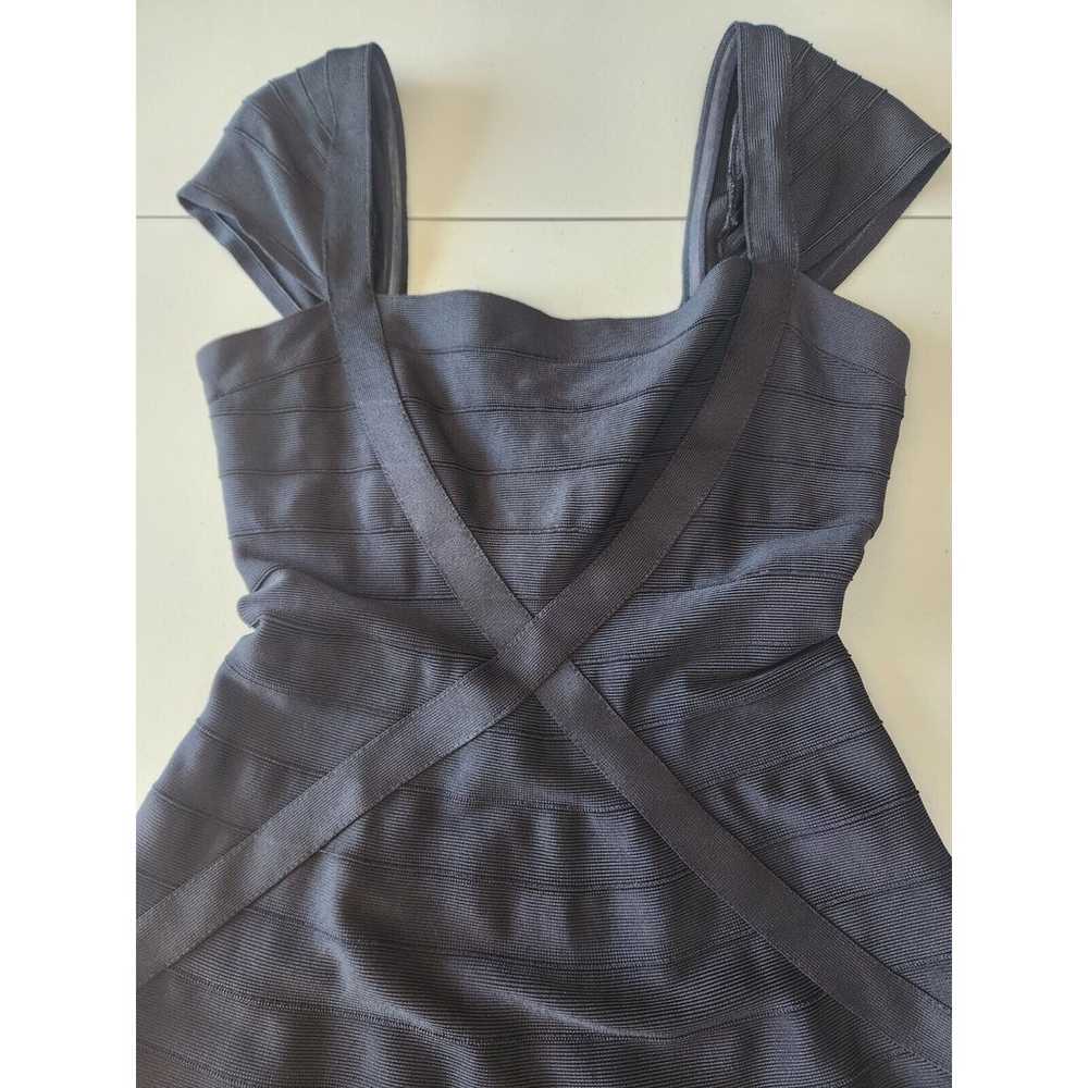Herve Leger Makayla Black A-line Dress Size M 2A4… - image 6