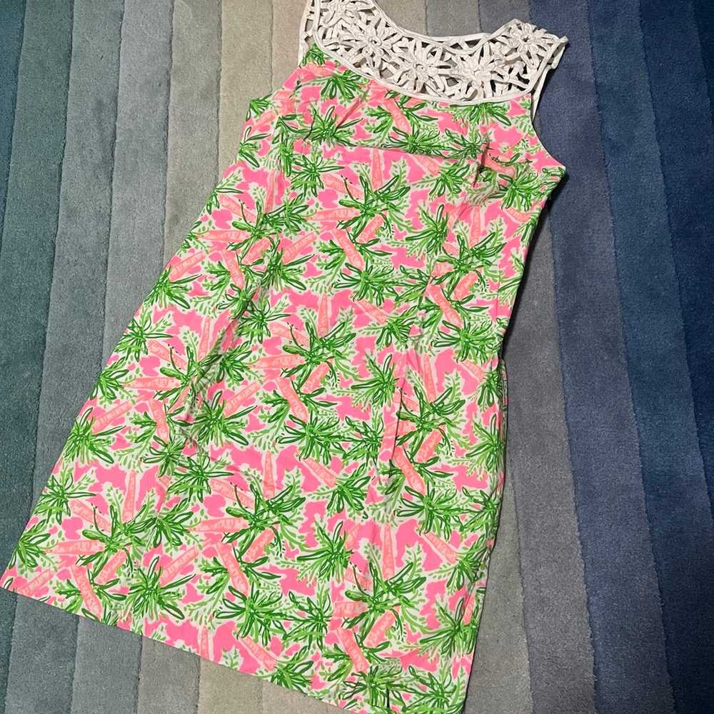 Lilly Pulitzer Nibbles Lacina Dress Carrots Size 8 - image 5
