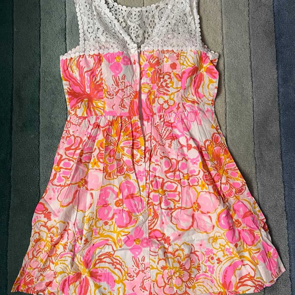 Lilly Pulitzer Reagan Dress Happiness Is Size 8 - image 5