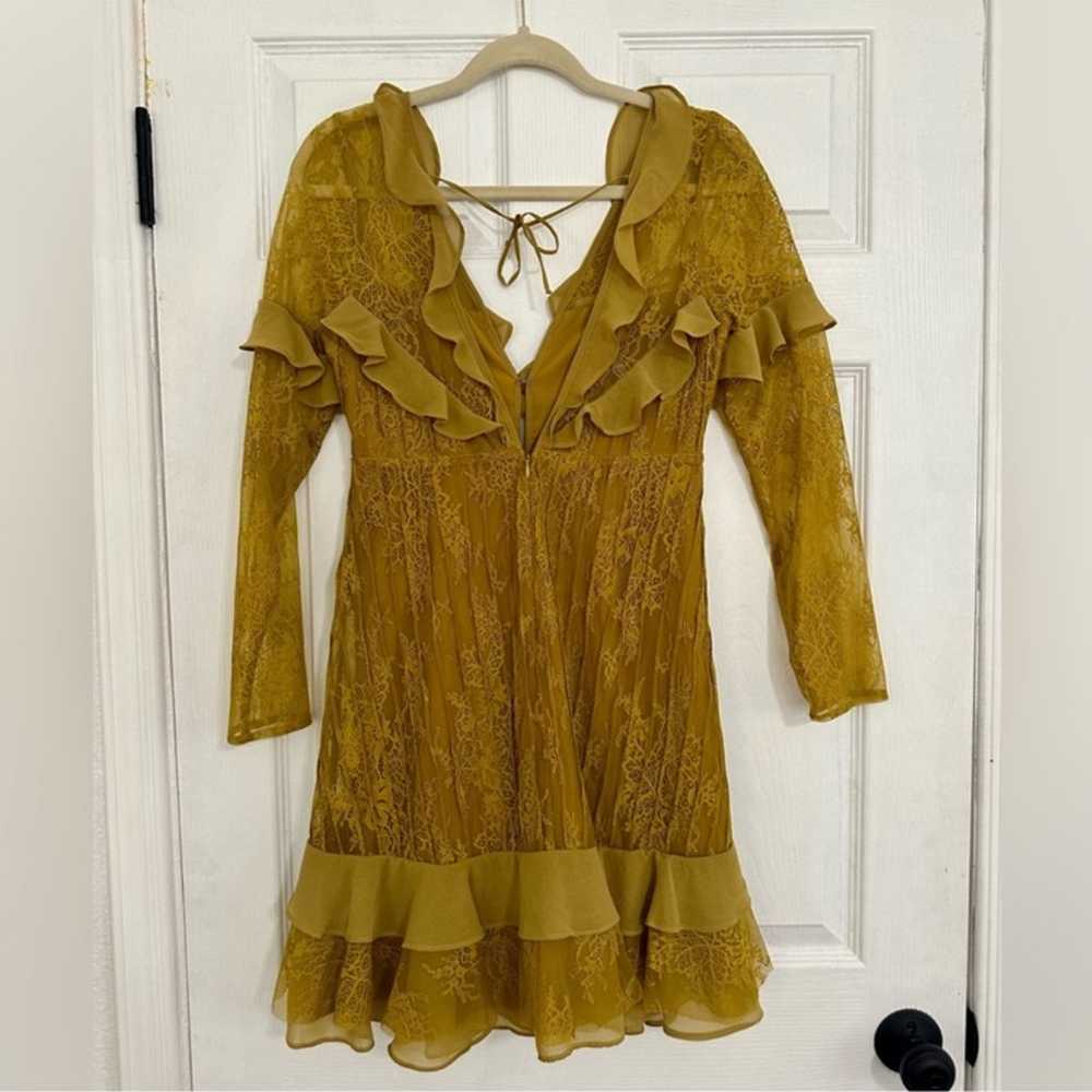 NWOT For Love Lemons Daphne Chartreuse Dress M - image 4