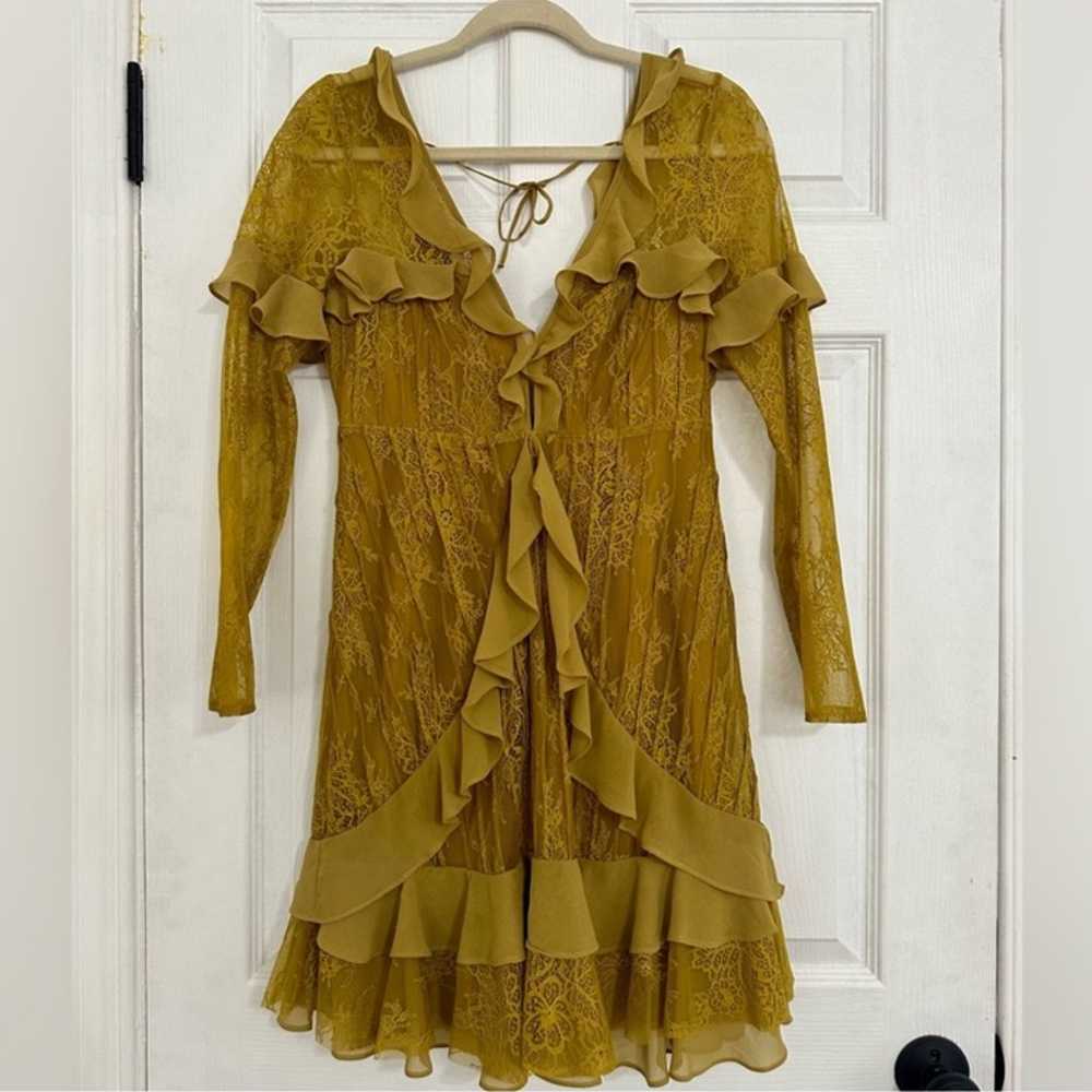 NWOT For Love Lemons Daphne Chartreuse Dress M - image 5