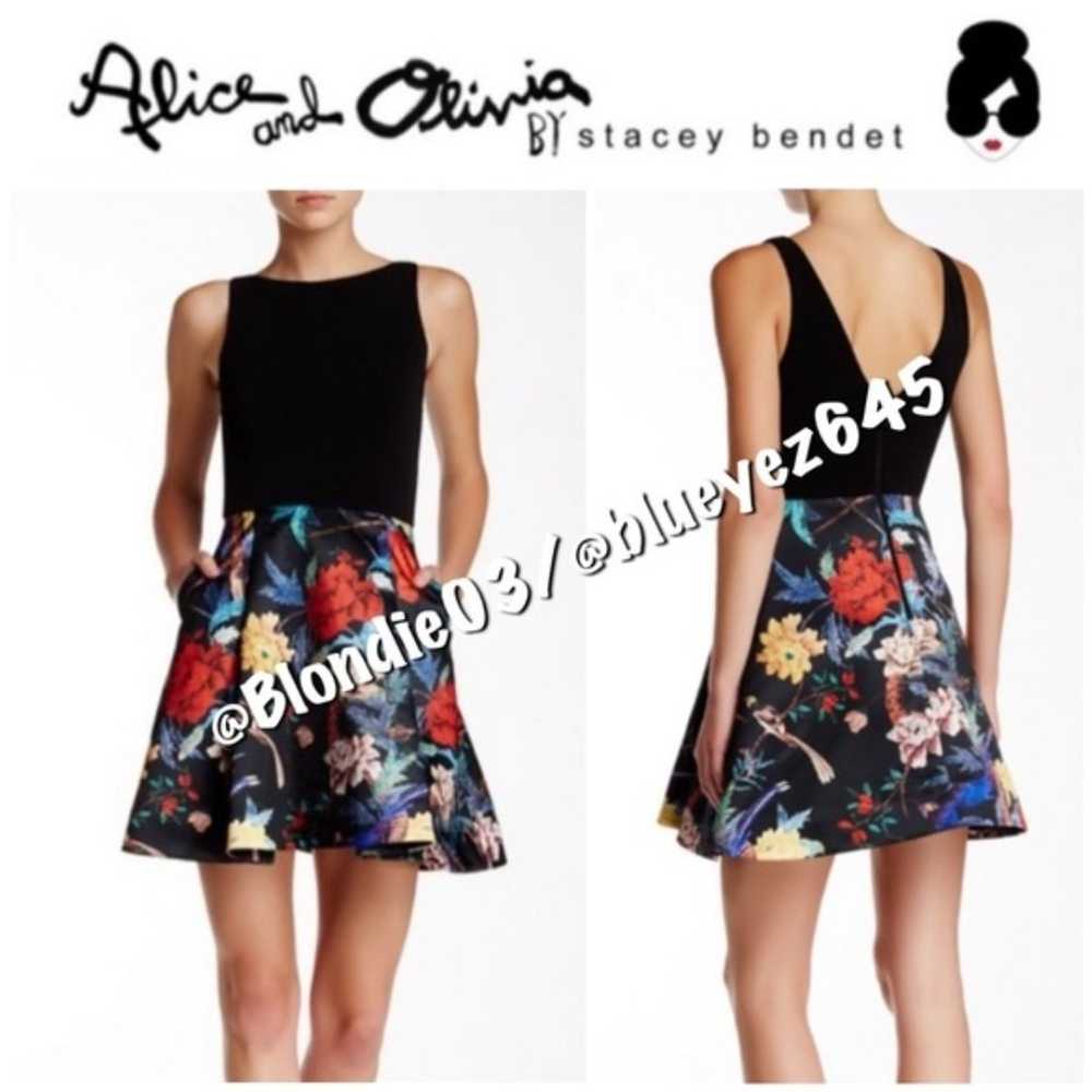 Alice + Olivia “Amabel” floral box pleat dress 8 - image 2