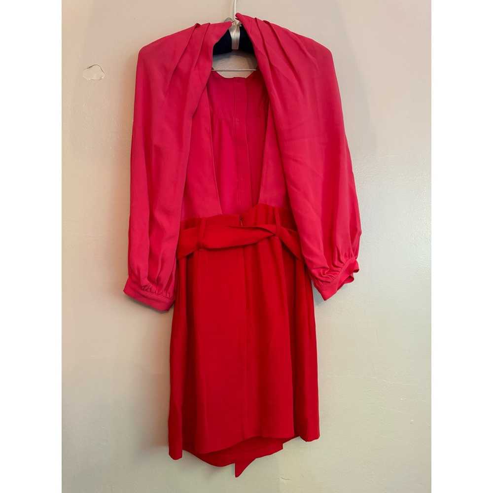 REISS Valentina Colorblock Minidress - Red Pink s… - image 10