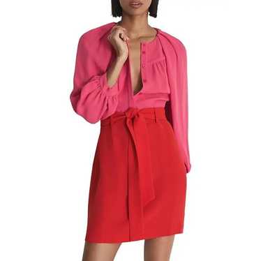 REISS Valentina Colorblock Minidress - Red Pink s… - image 1