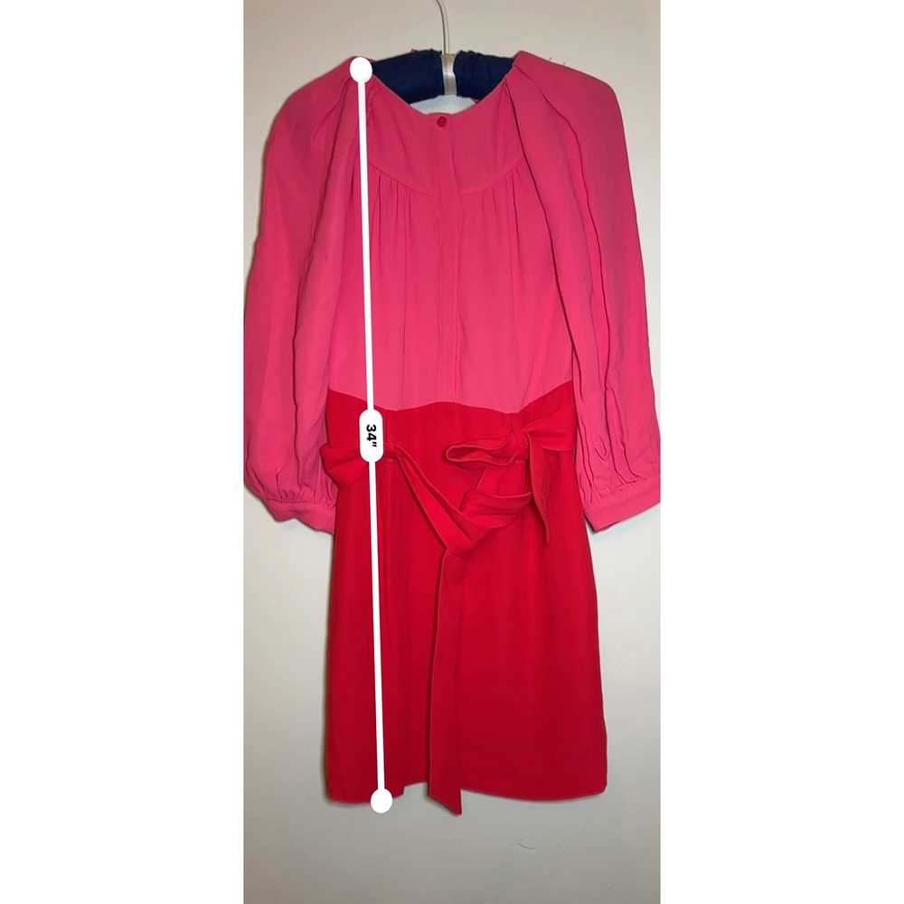 REISS Valentina Colorblock Minidress - Red Pink s… - image 6