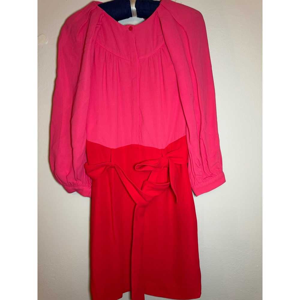REISS Valentina Colorblock Minidress - Red Pink s… - image 8
