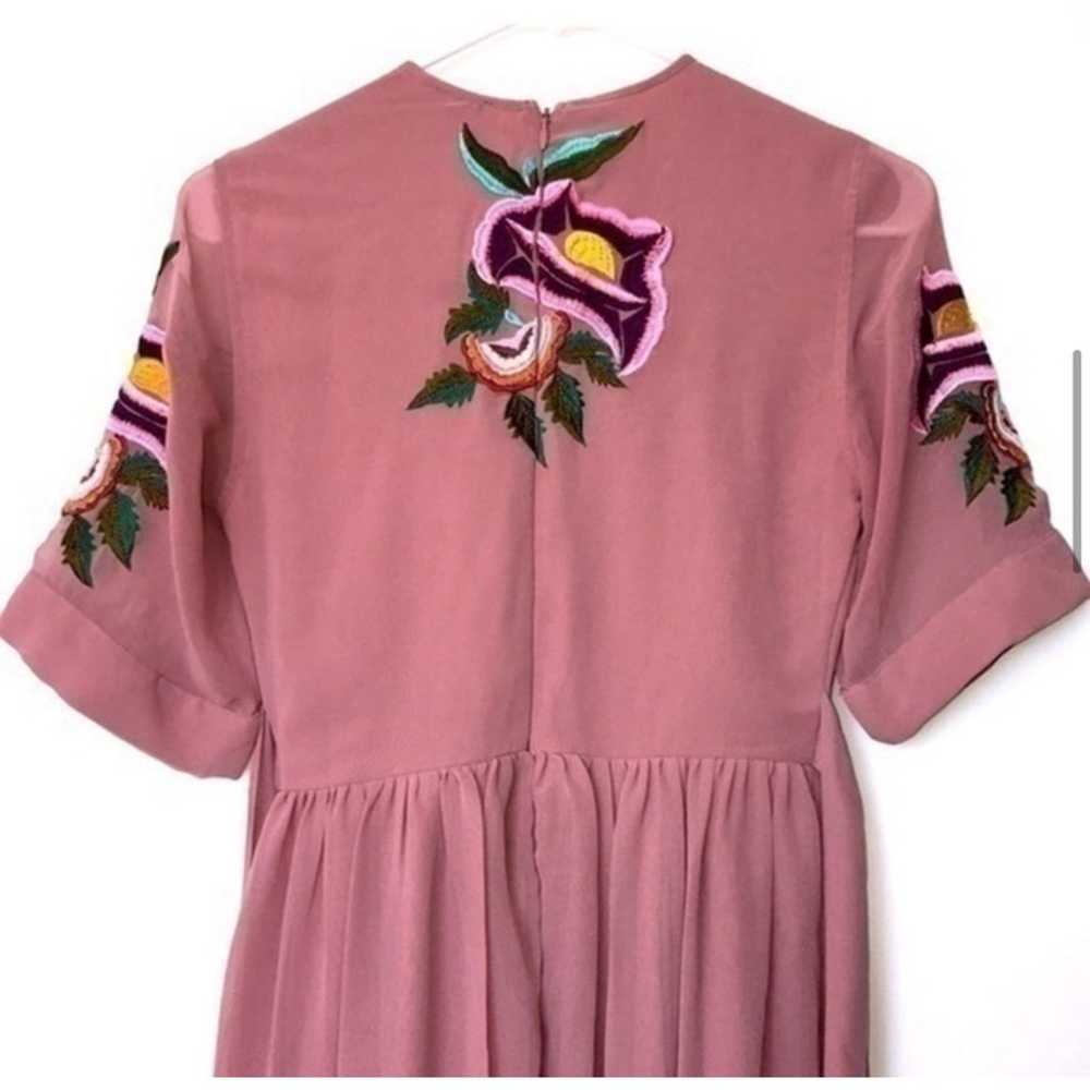 ASOS Wrap Dress With Embroidered Peacock & Flower - image 11