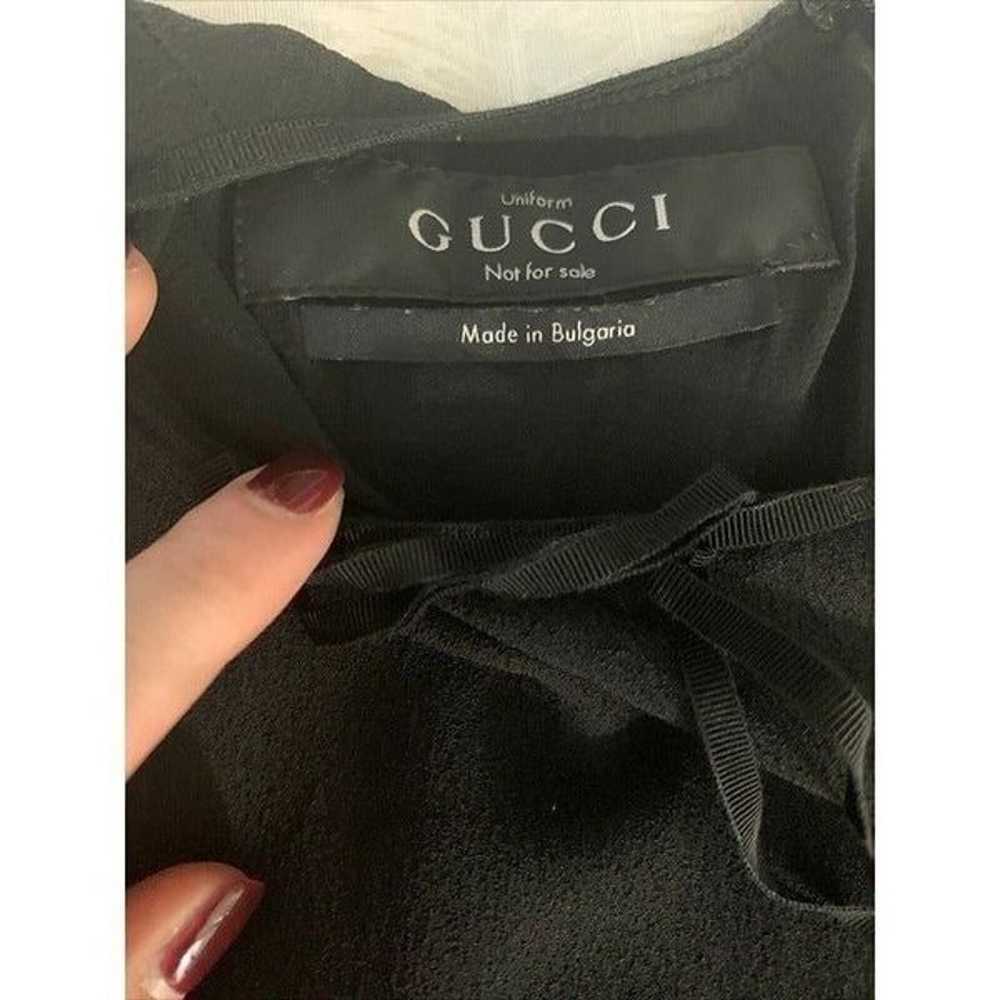 Gucci Uniform Womens Solid Black Crew Neck Mini S… - image 3