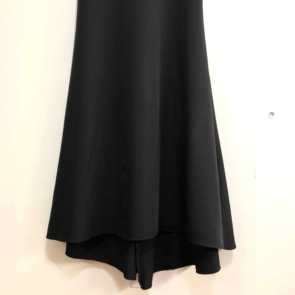 Mac Duggal Black Bow Shoulder V-Neck Gown 49454 S… - image 4