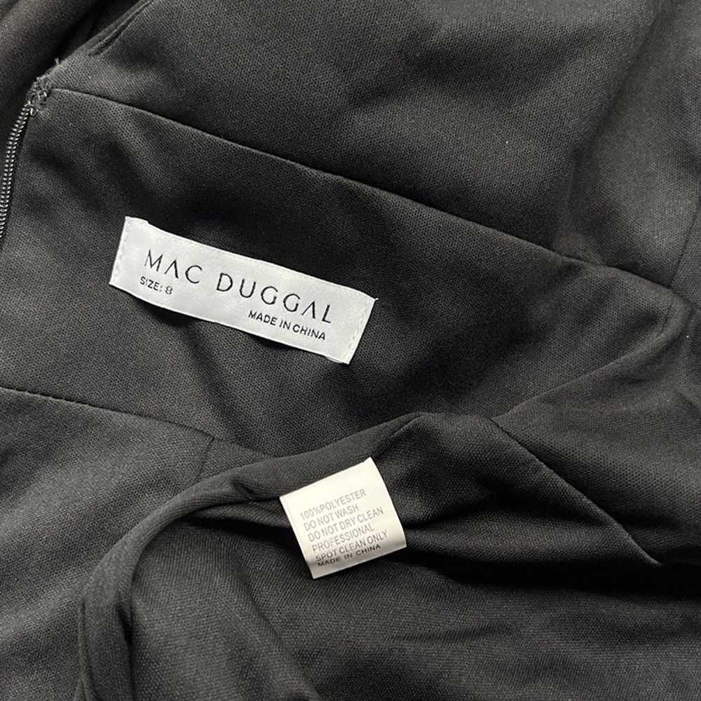 Mac Duggal Black Bow Shoulder V-Neck Gown 49454 S… - image 7