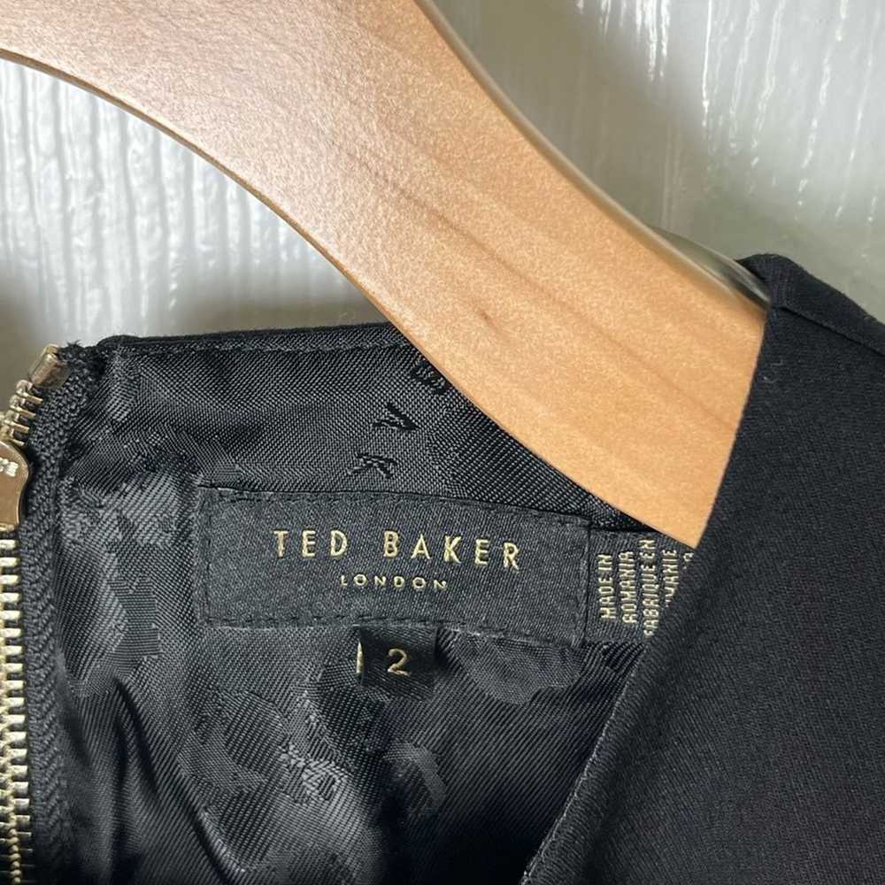 Ted Baker Black Short Sleeve Asymmetric Peplum Ta… - image 11