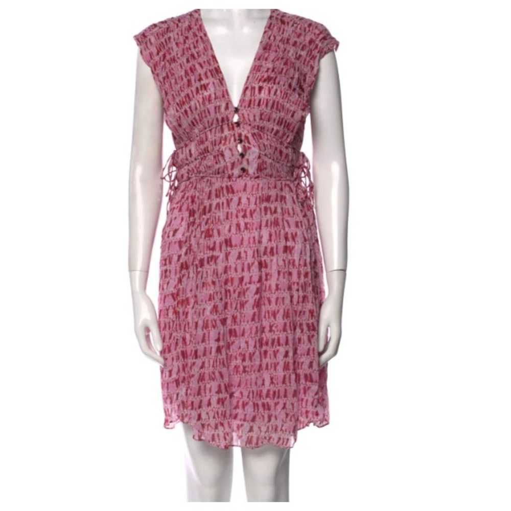 Isabel Marant Etoile Segun Dress Size 6 Pink Prin… - image 2
