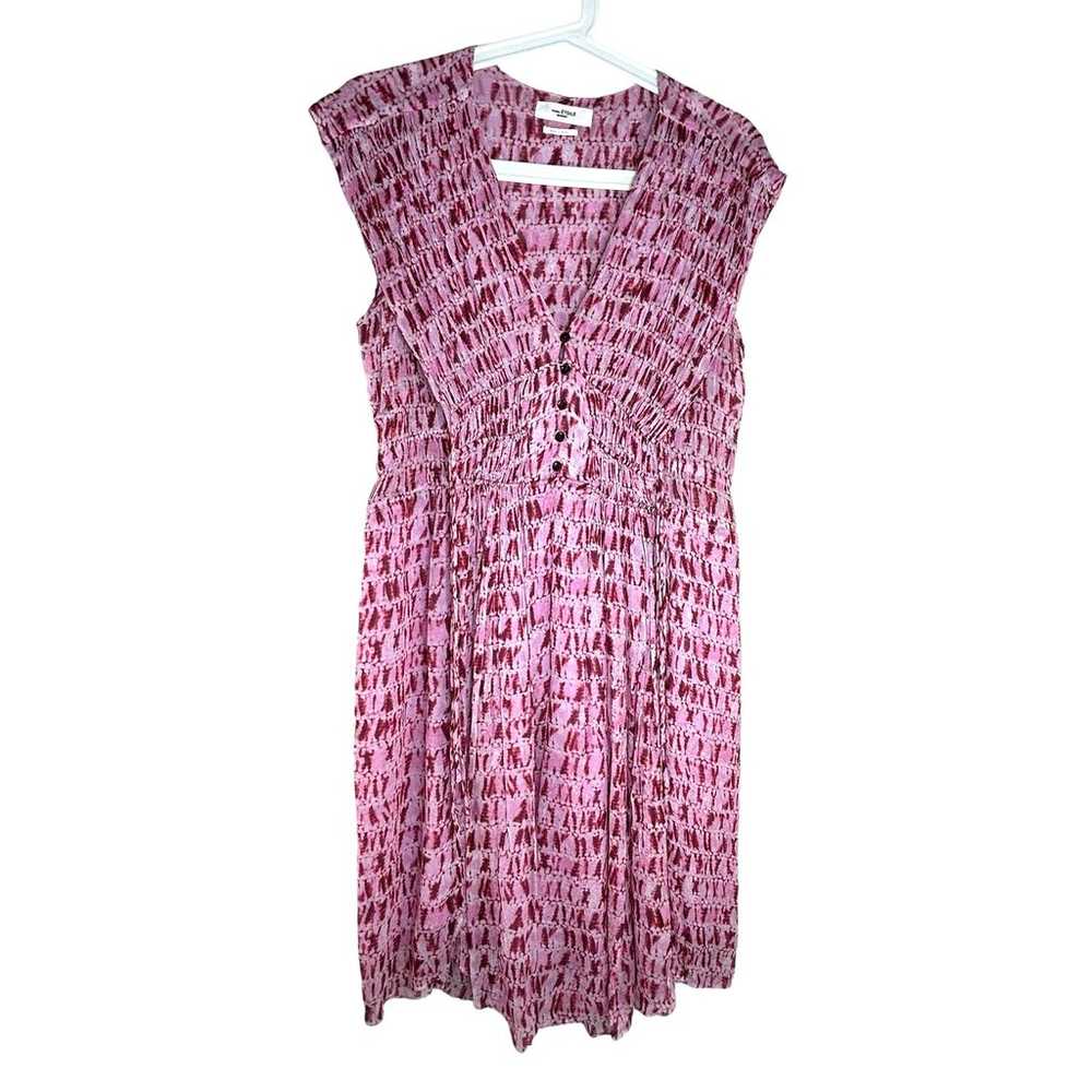 Isabel Marant Etoile Segun Dress Size 6 Pink Prin… - image 5