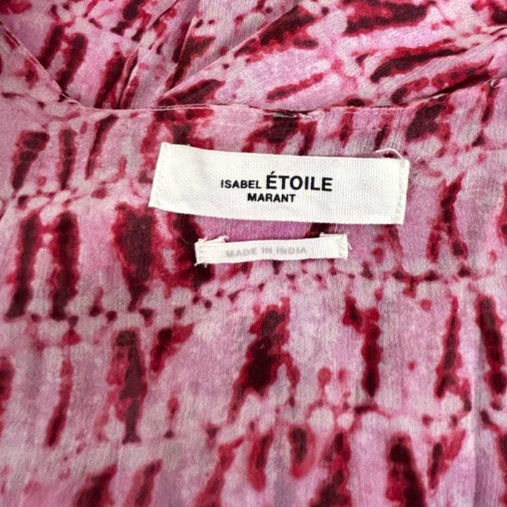 Isabel Marant Etoile Segun Dress Size 6 Pink Prin… - image 9