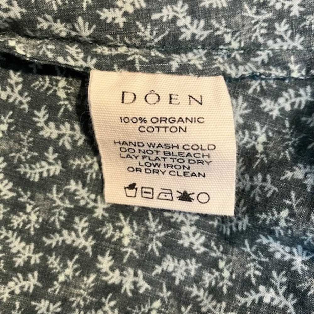 Doen Long Puff Sleeve Maxi Dress Green Floral - M… - image 5