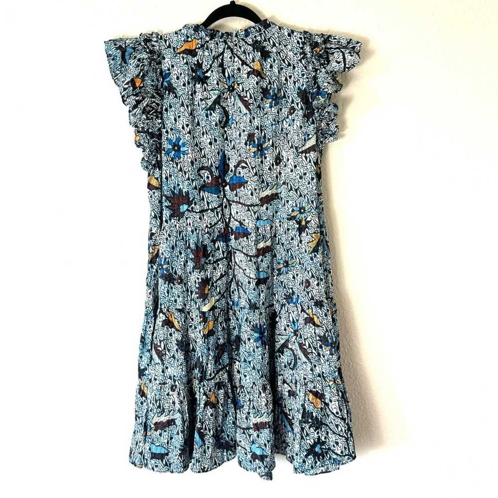 Ulla Johnson Denia Printed Ruffled Sleeveless Blu… - image 3