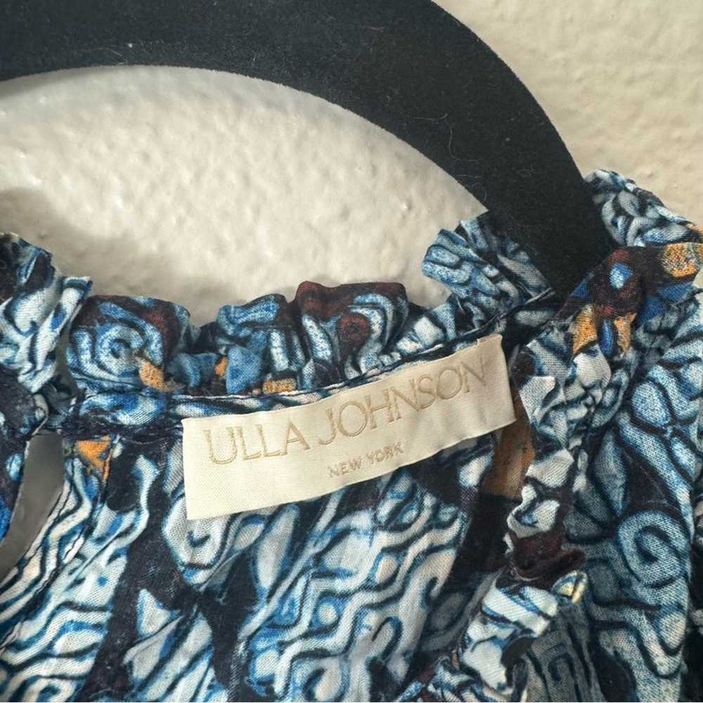 Ulla Johnson Denia Printed Ruffled Sleeveless Blu… - image 8