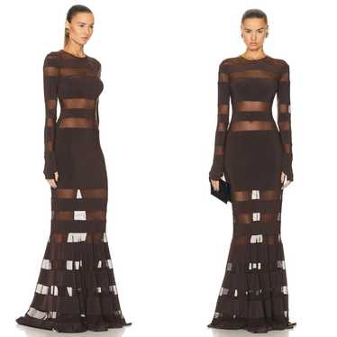 norma kamali spliced gown long maxi bodycon dress… - image 1