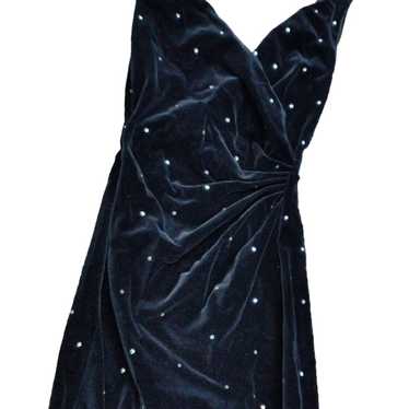 Stunning Emanuel Ungaro black velvet dress, rhines