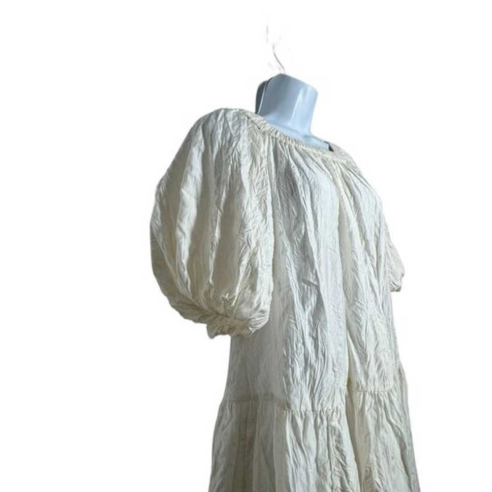 Zimmermann Pleated Midi  Dress cream size 0 Puff … - image 2