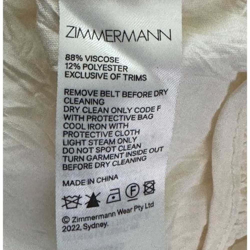 Zimmermann Pleated Midi  Dress cream size 0 Puff … - image 8