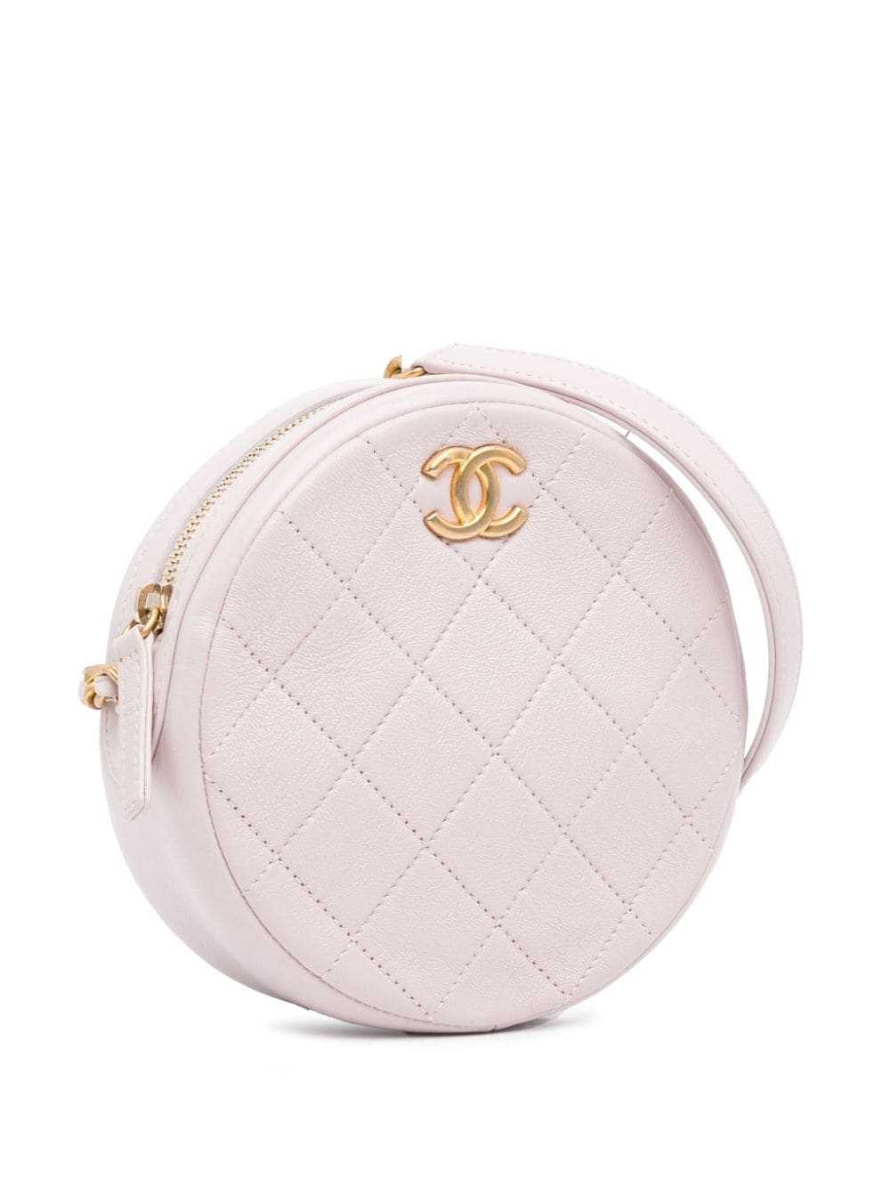 CHANEL Pre-Owned 2020 Quilted Patent Round Clutch… - image 3