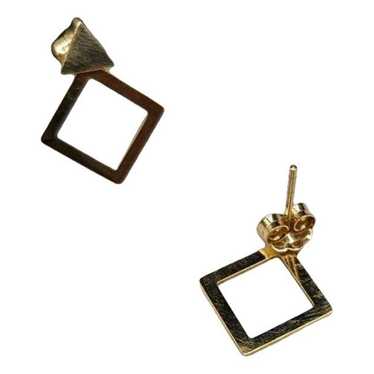 Non Signé / Unsigned Yellow gold earrings
