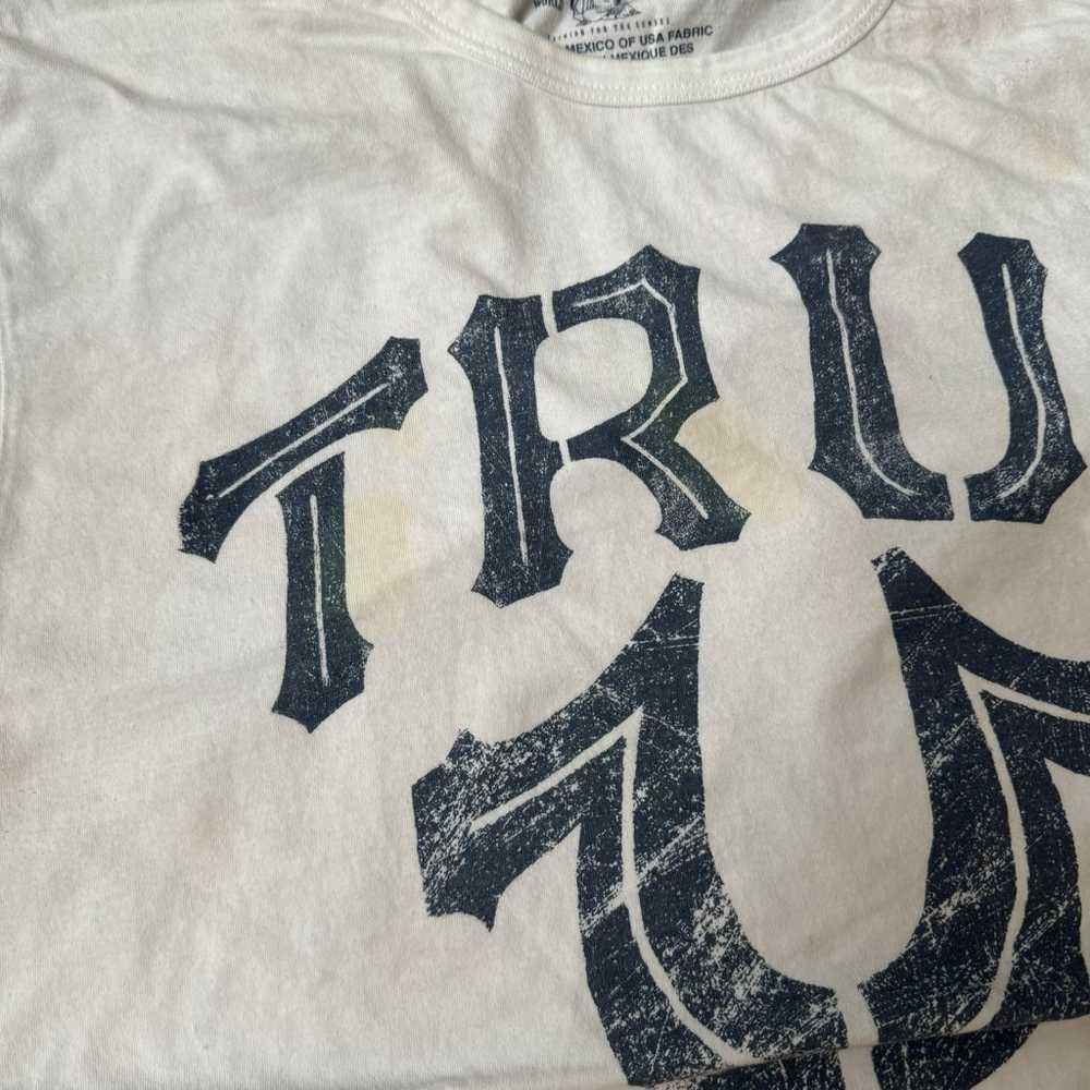 Vintage y2k 2000s true religion denim shirt size … - image 3