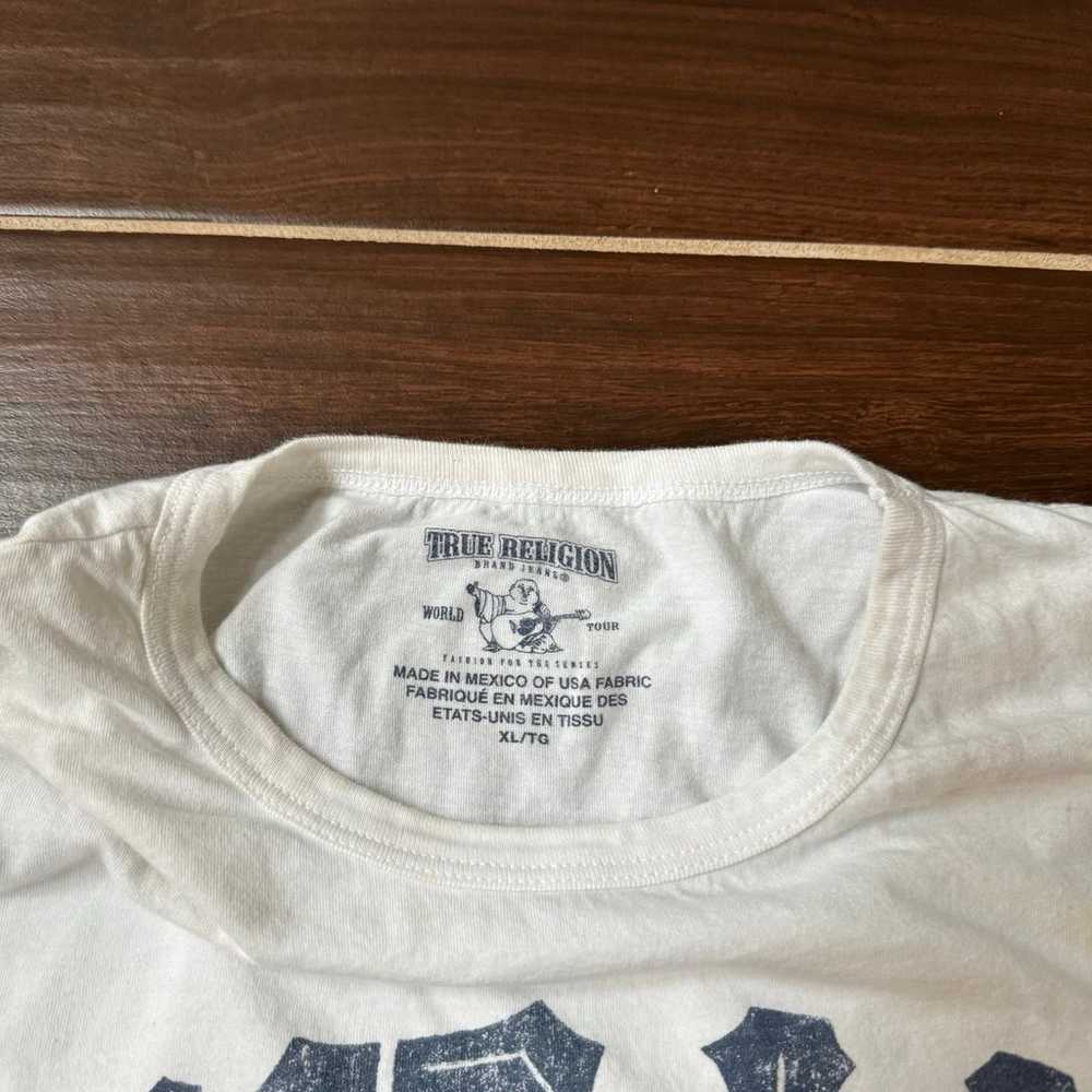 Vintage y2k 2000s true religion denim shirt size … - image 4