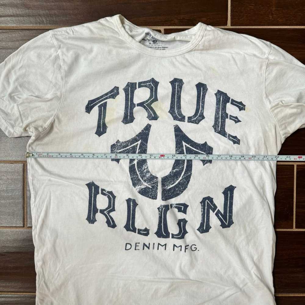 Vintage y2k 2000s true religion denim shirt size … - image 5