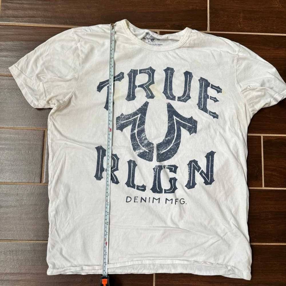 Vintage y2k 2000s true religion denim shirt size … - image 6