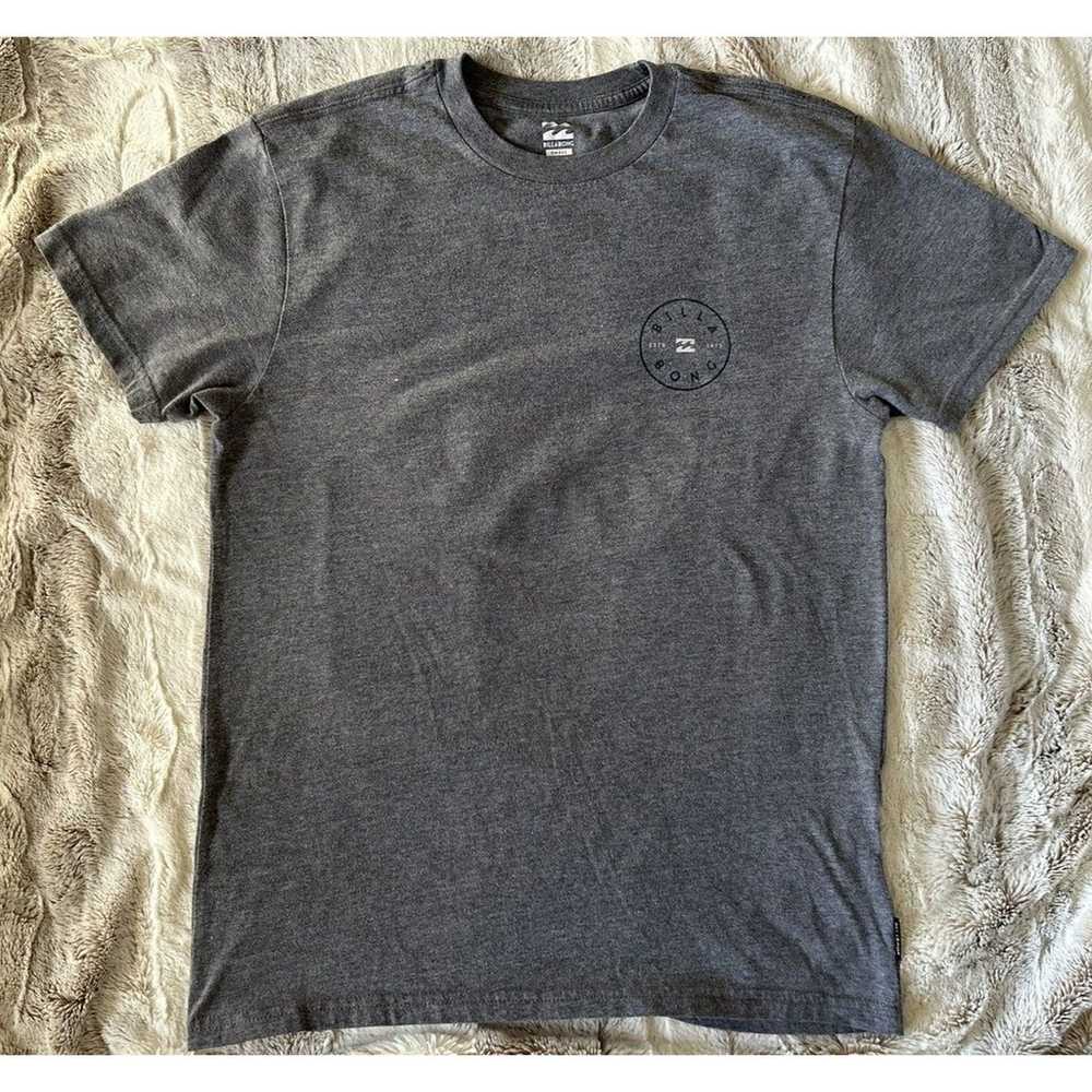 Billabong T shirt Men's Small Logo Graphic Gray N… - image 3