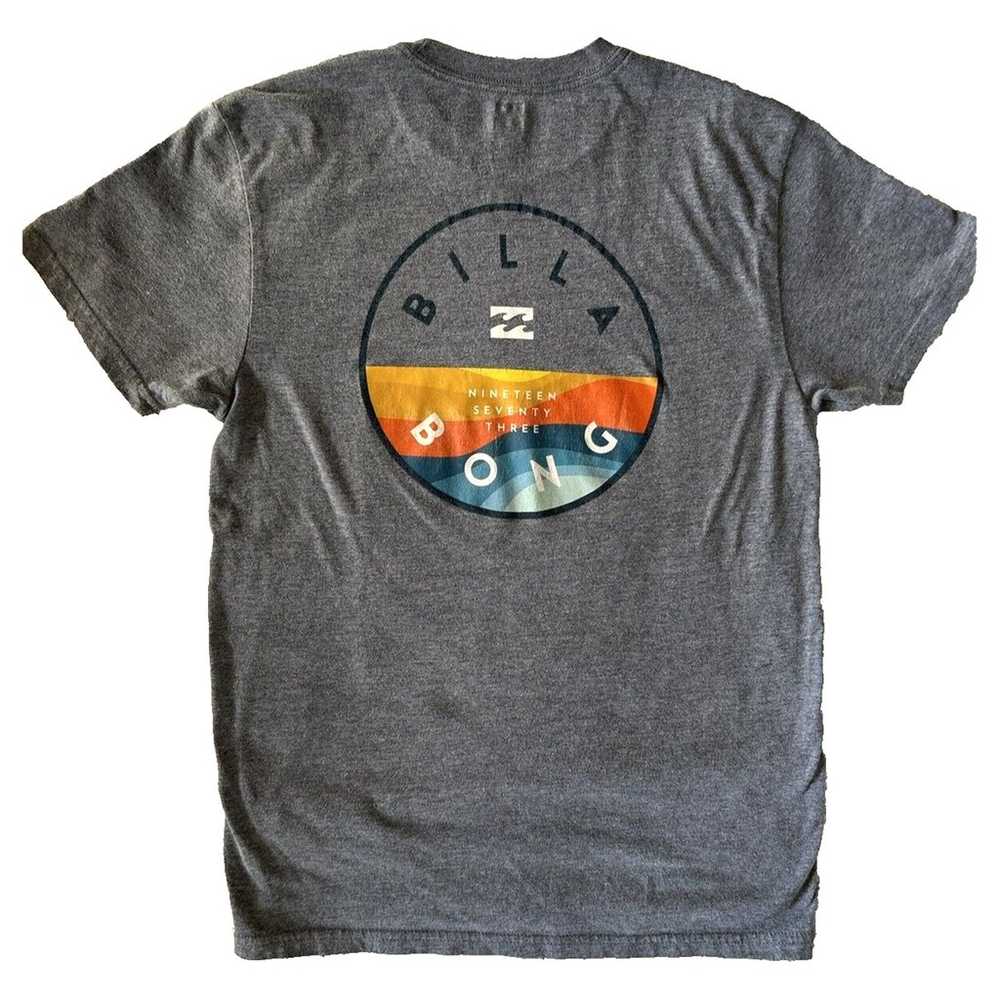 Billabong T shirt Men's Small Logo Graphic Gray N… - image 6