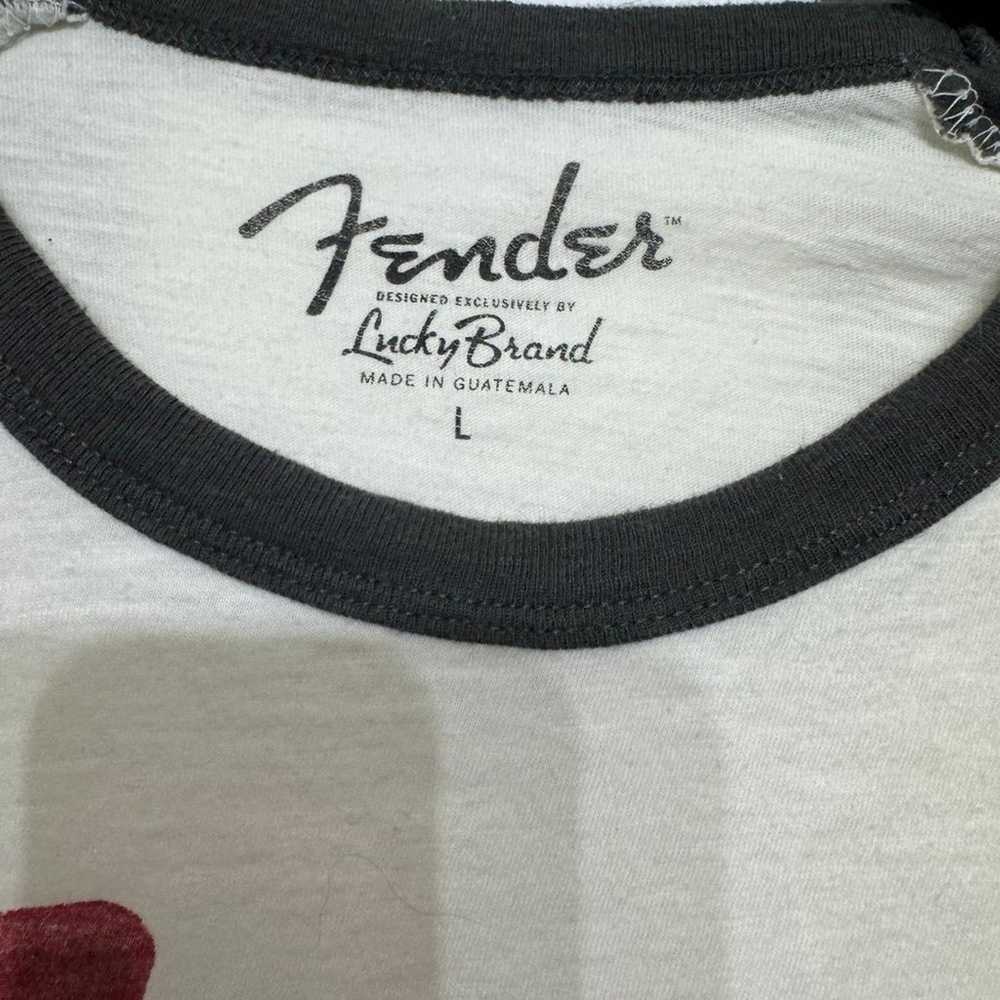 Lucky brand, Fender guitar shirt size large - image 3